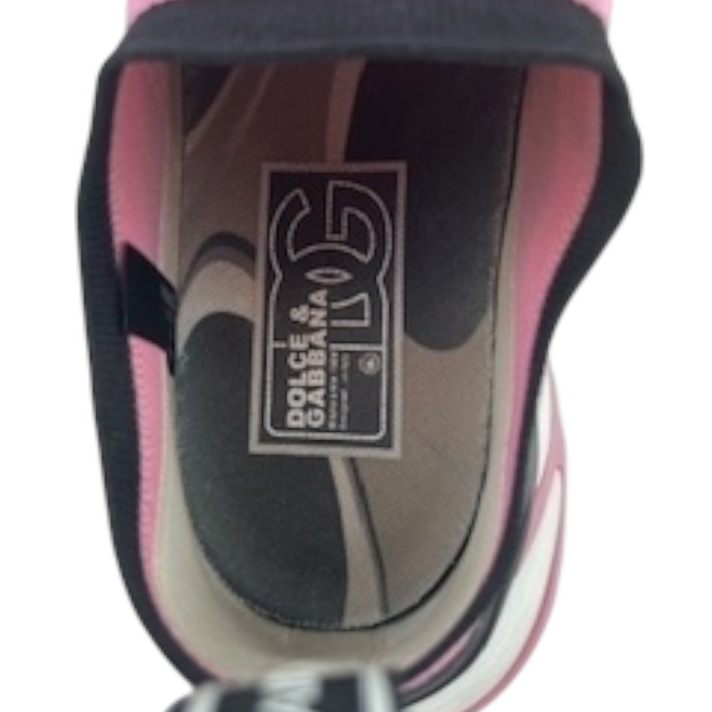 Dolce & Gabbana Sorrento Logo Sneakers Pink Slip On Womens 39.5 Authentic - Picture 8 of 12